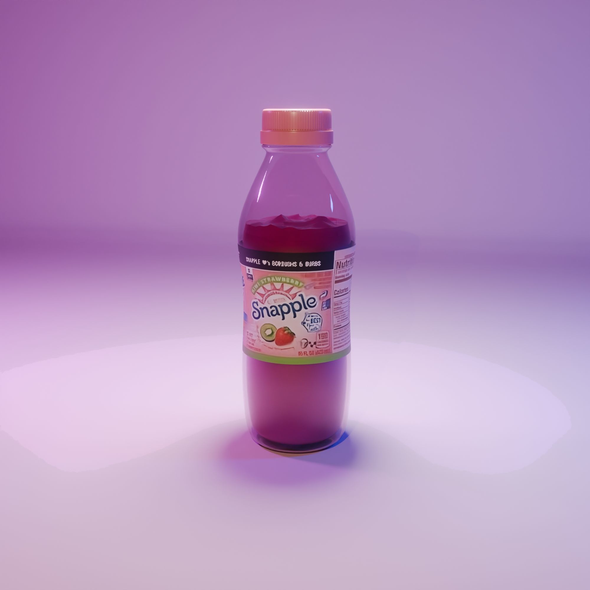 snapple juice bottle 3D model_2