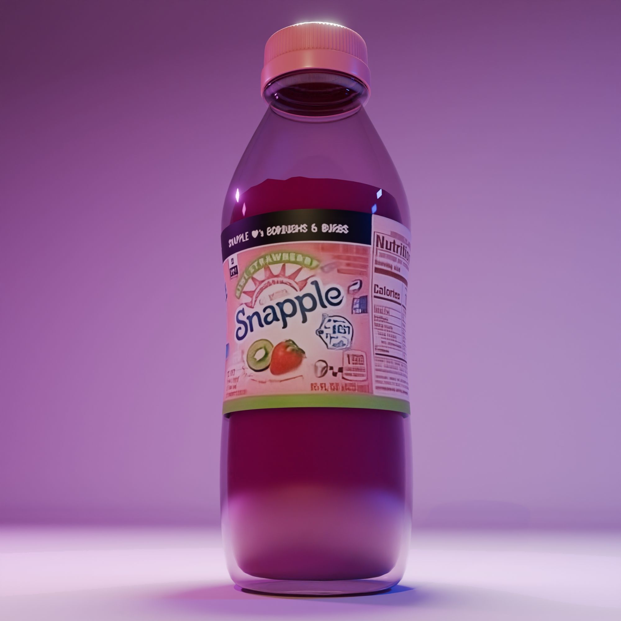 snapple juice bottle 3D model_1