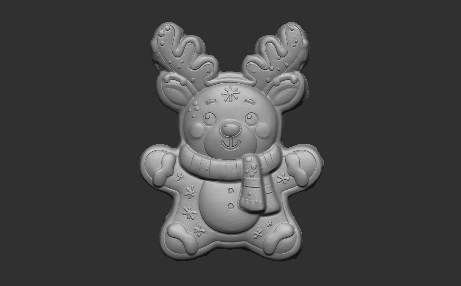 christmas cookie decor 3D print model_6