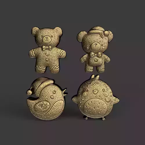 christmas cookie decor 2  3D print model