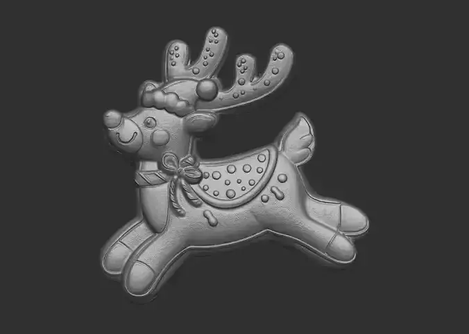 deer cookie 3D print model