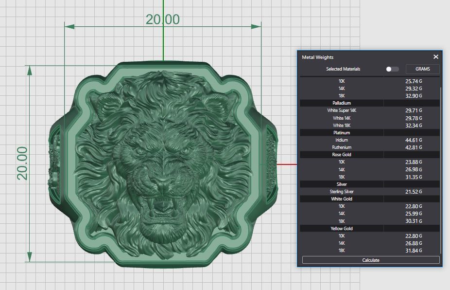 Lion ring CAD model for sale  3D print model_3