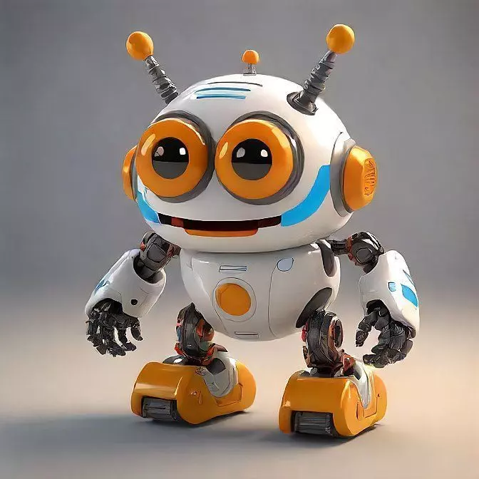 Cute Robot 3D model_0