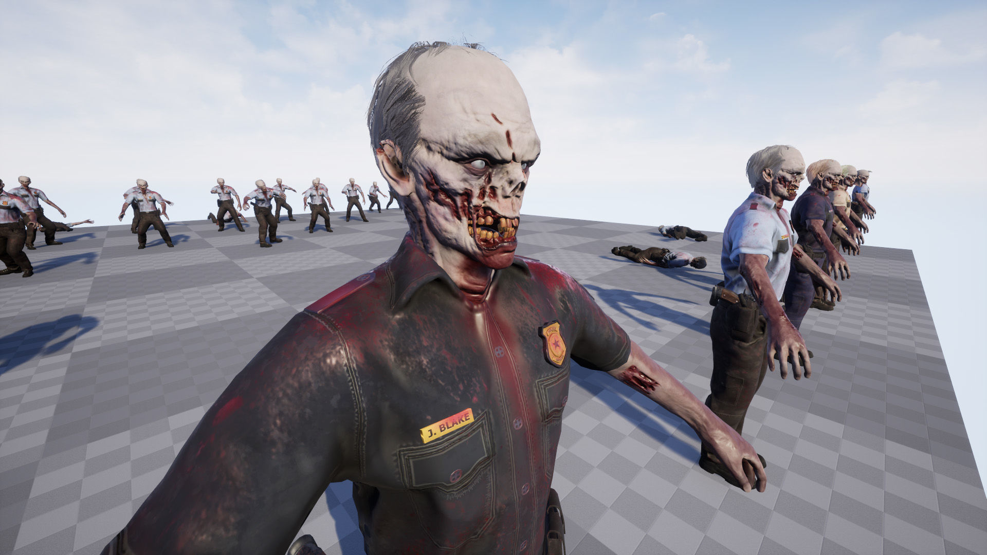 Zombie Cop Low-poly 3D model_24