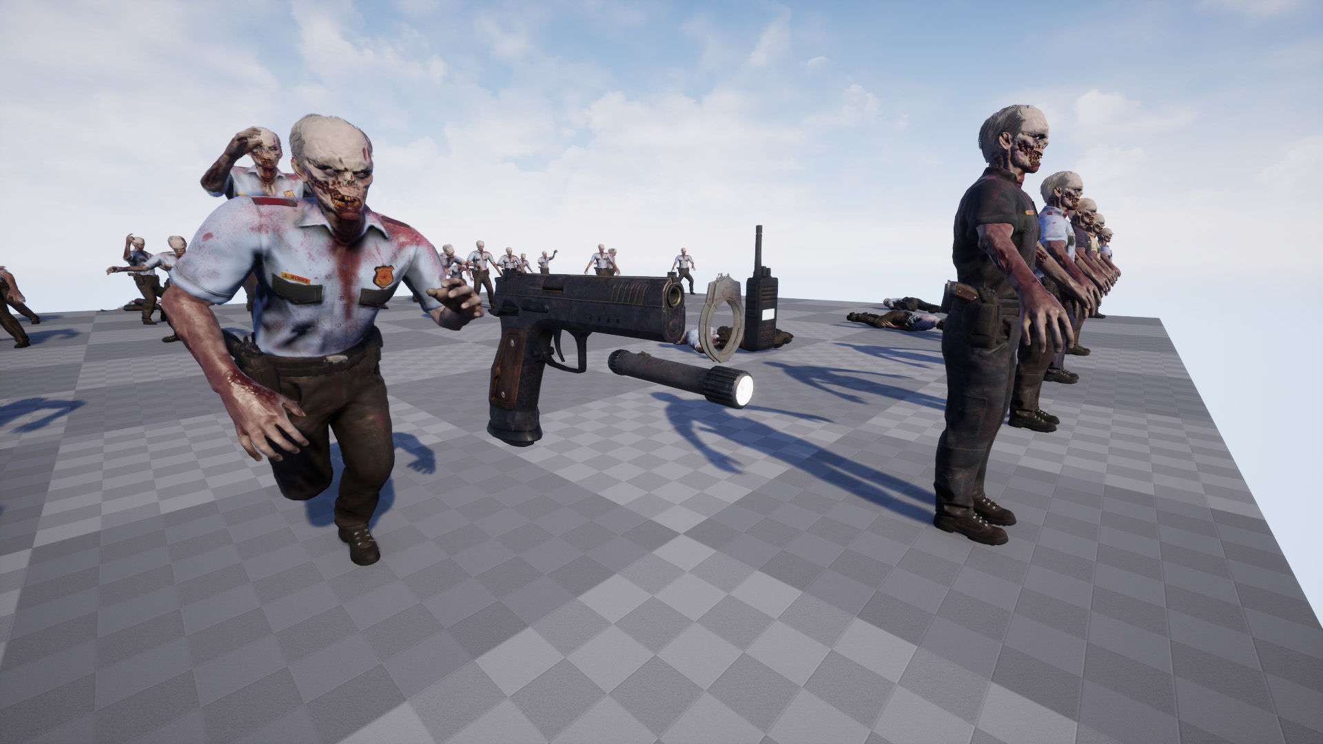 Zombie Cop Low-poly 3D model_23