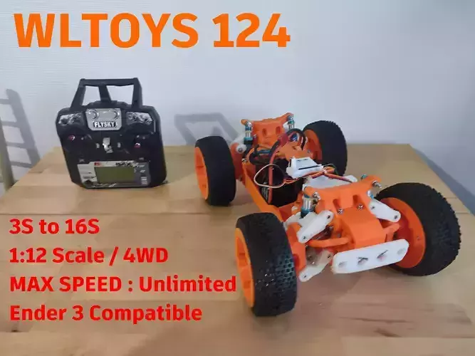 V5 RC CAR WLTOYS 124 DIY EDITION DIRECT DRIVE STEERING PREMIUM 3D print model