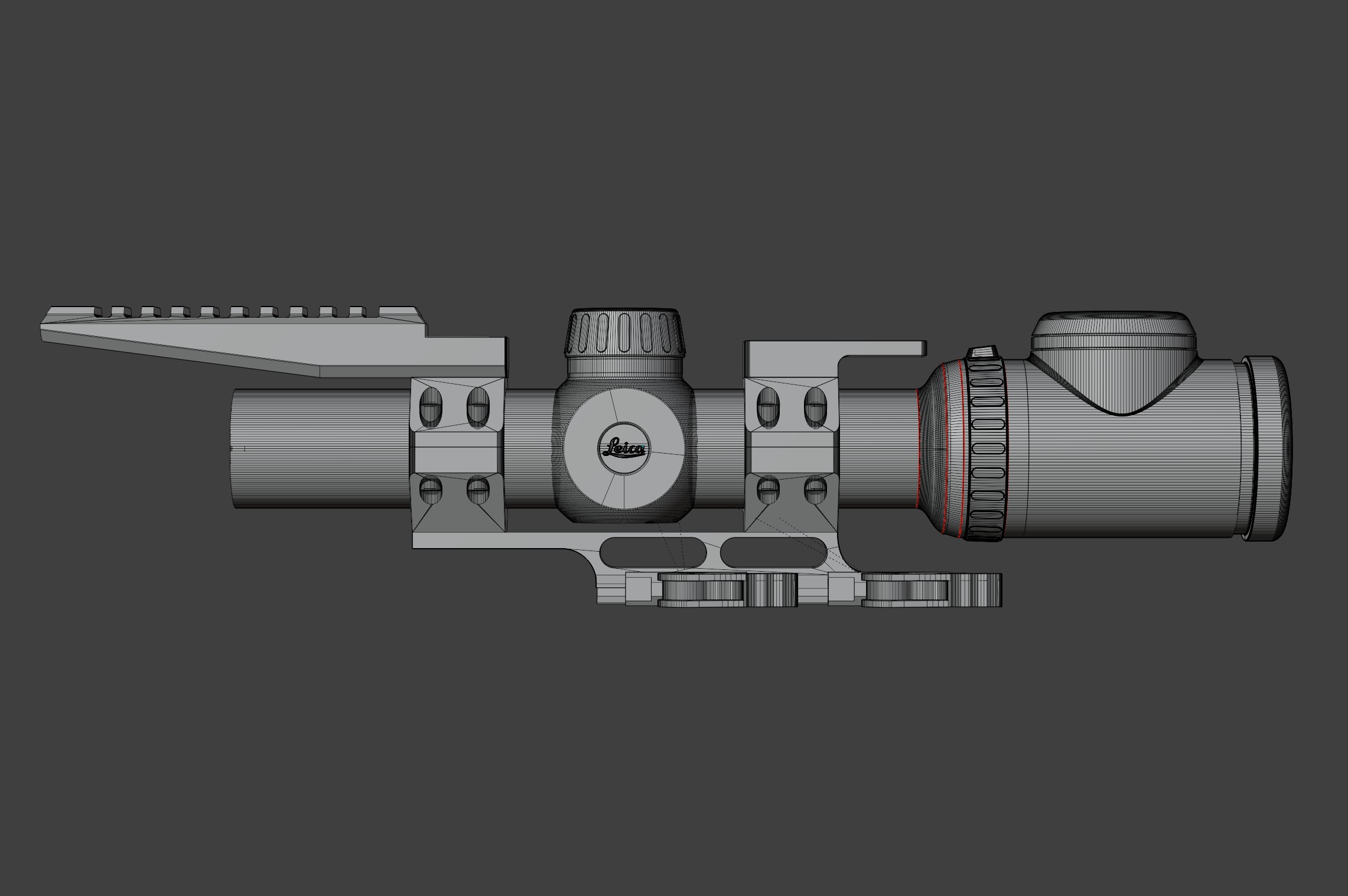 Leica Magnus I with AD Delta C Mount High Poly 3D model_5