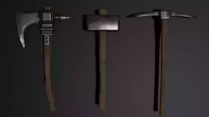 Survival Tool Kit - Hammer Axe and Pickaxe