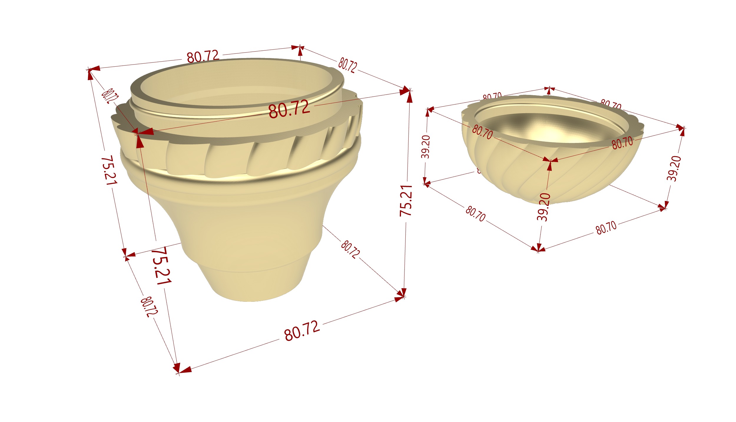 Willy Wonka Cane Top With Twist Cap 3D print model_5