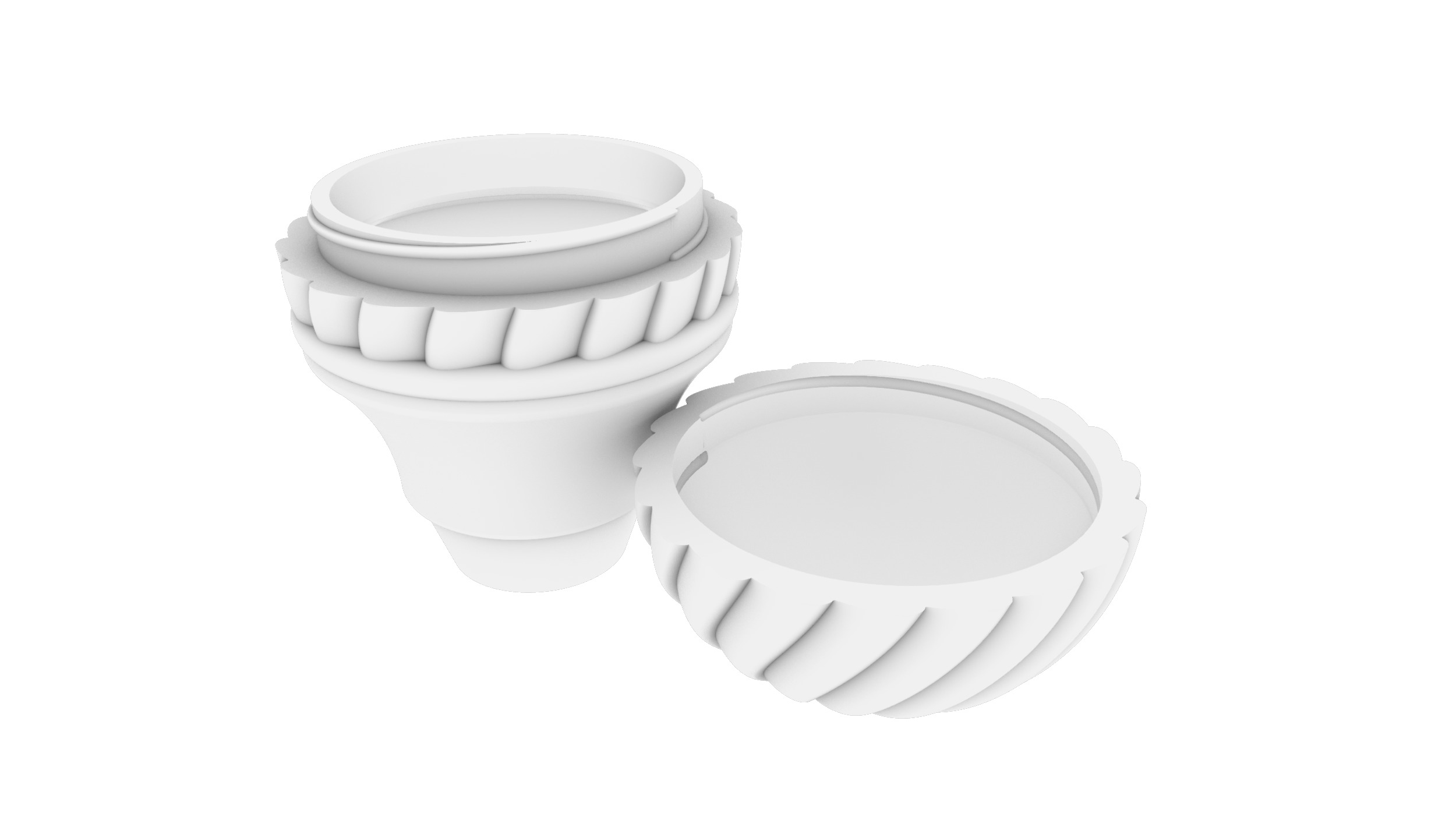 Willy Wonka Cane Top With Twist Cap 3D print model_8