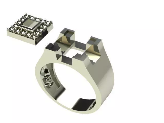 Men ring 3D print model_0