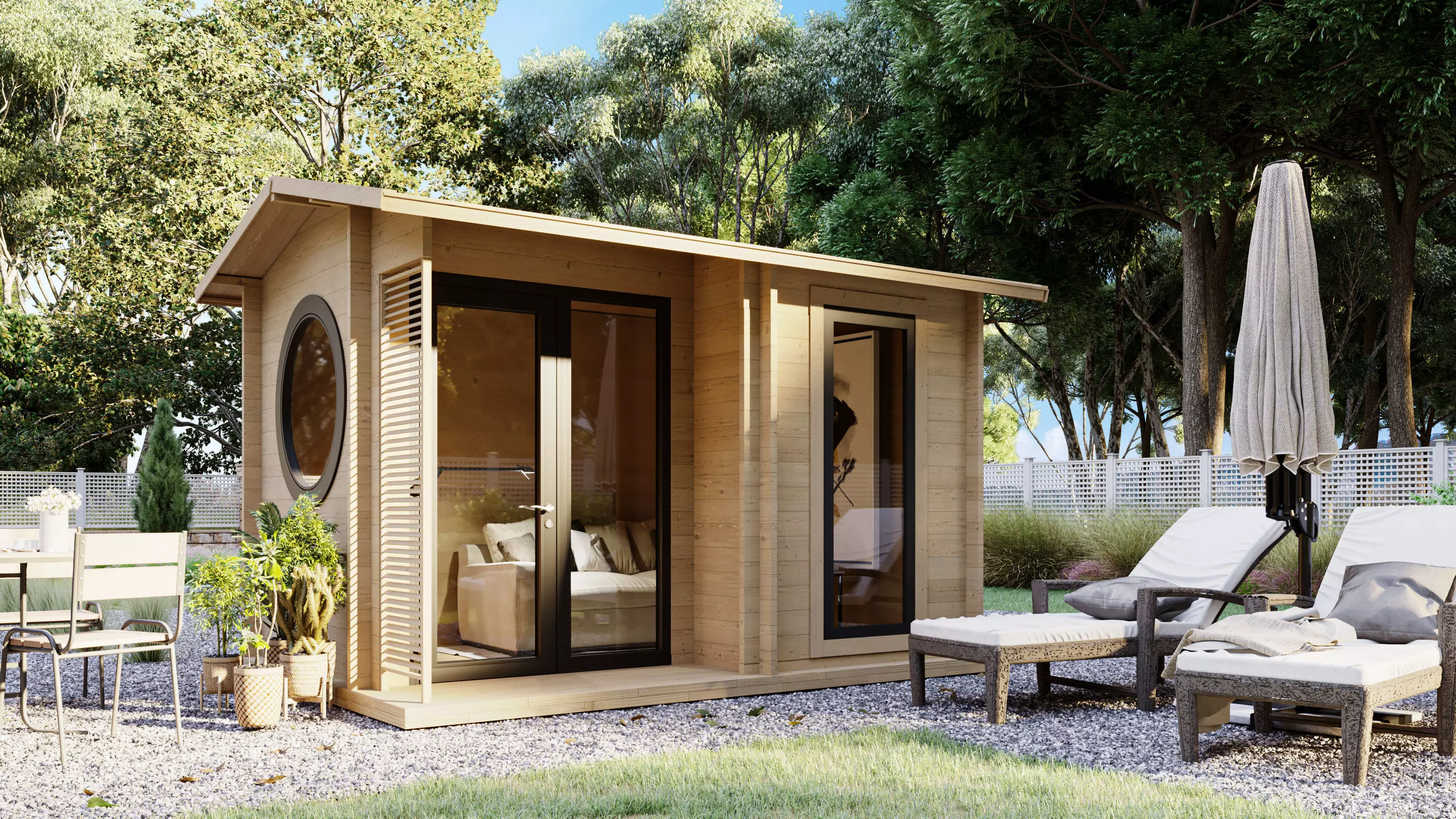 Small wooden cabin Ameli Free 3D model