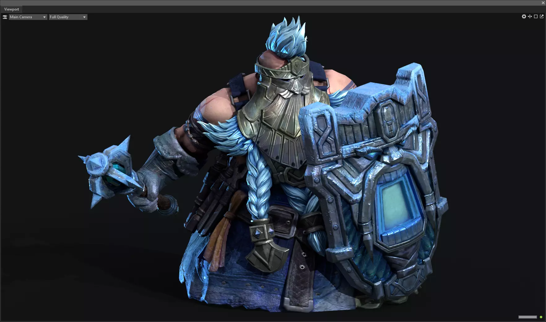 Dwarf warrior 3D model_0