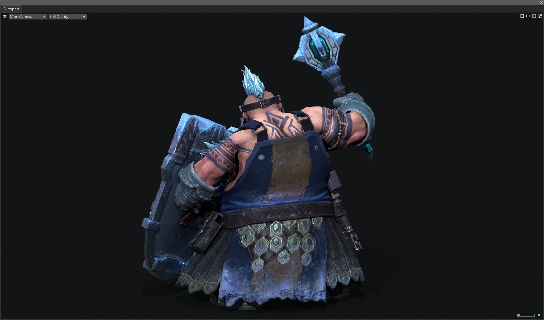 Dwarf warrior 3D model_4