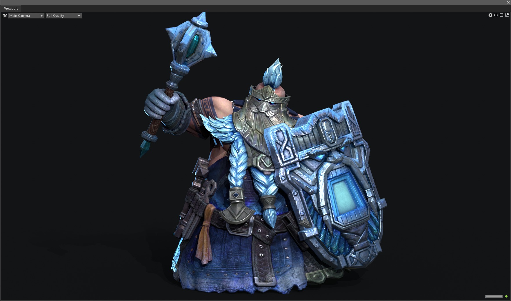 Dwarf warrior 3D model_2