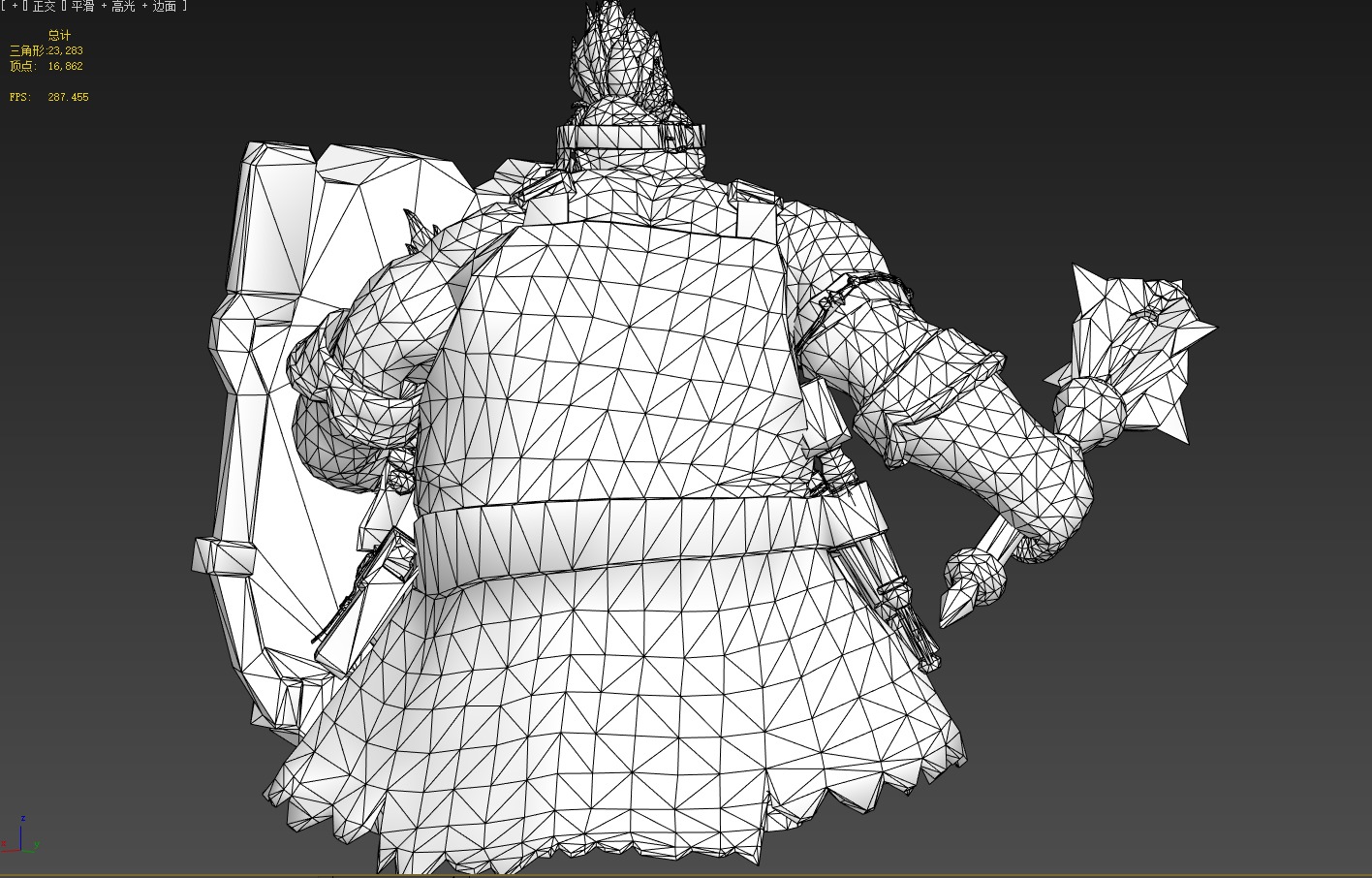 Dwarf warrior 3D model_16