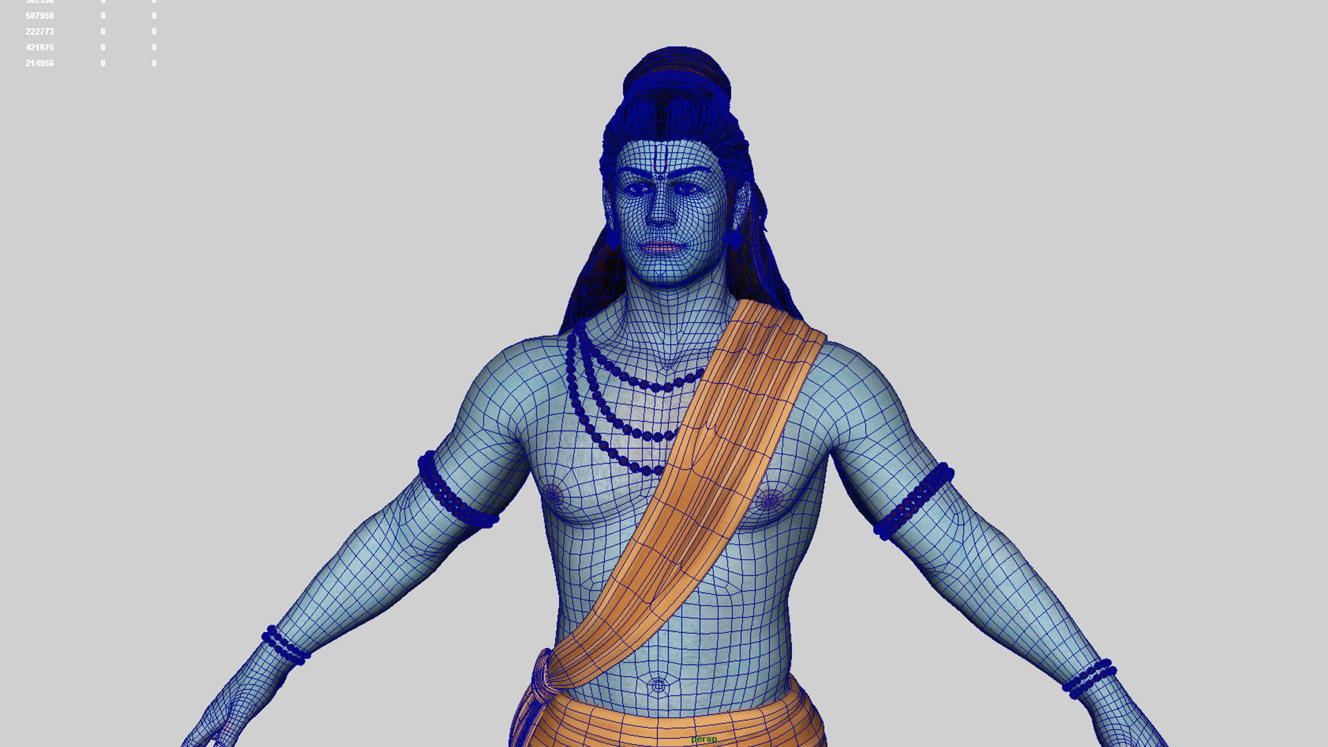 Lord ram t pose 3D model_9