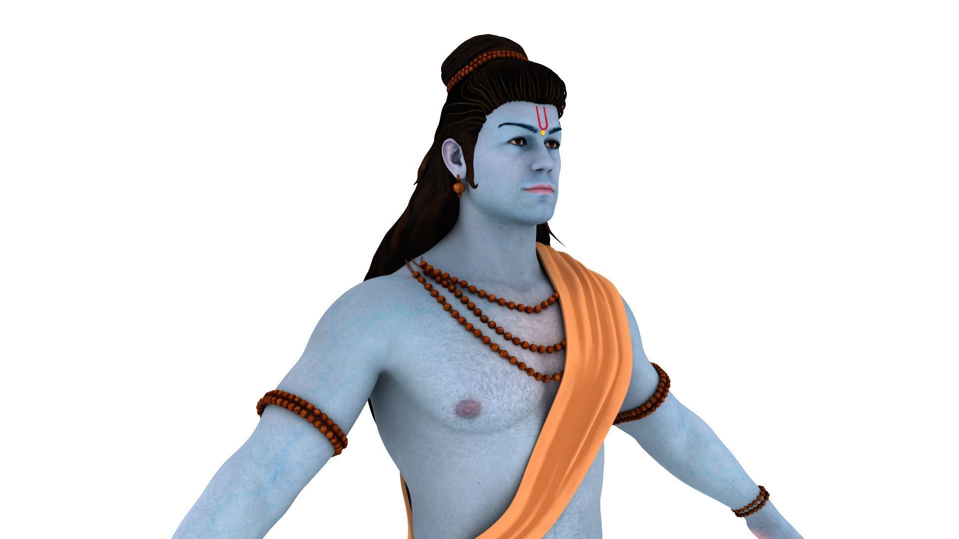Lord ram t pose 3D model_11