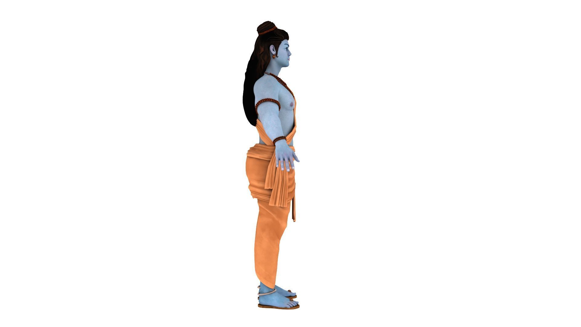 Lord ram t pose 3D model_2