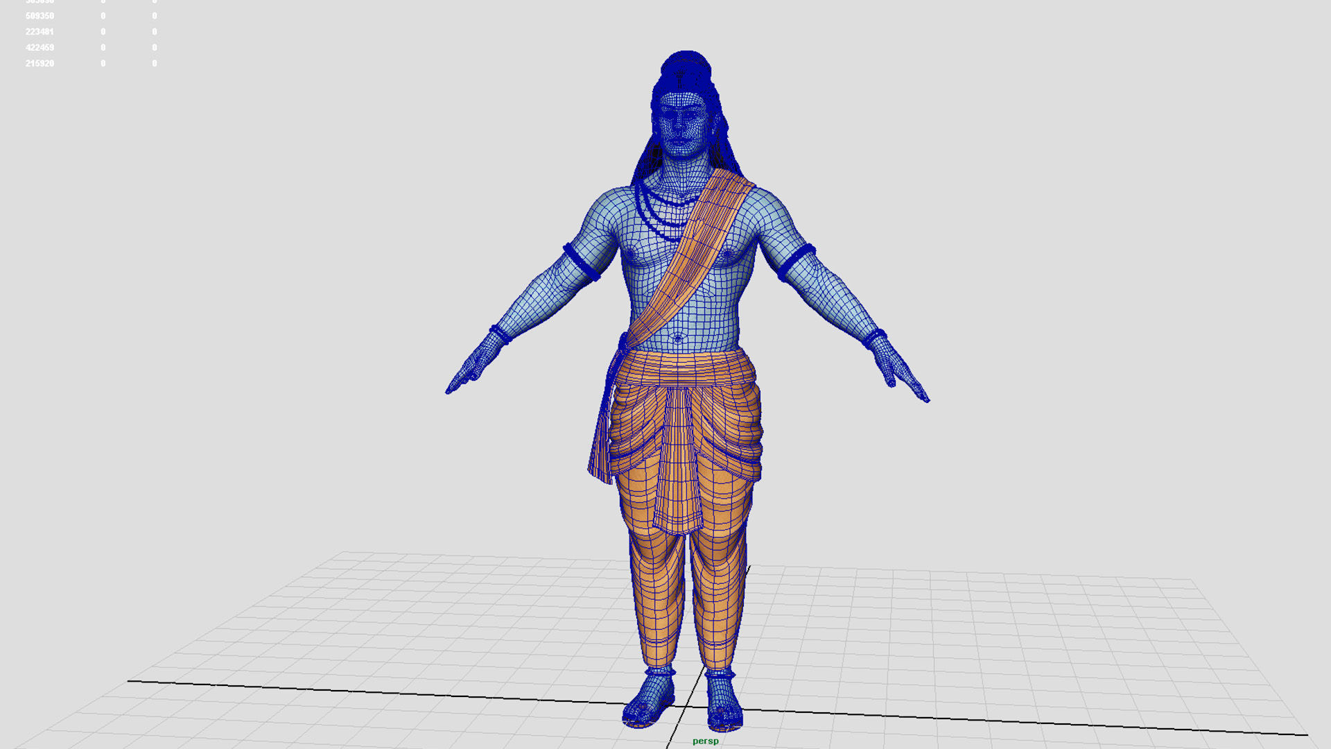 Lord ram t pose 3D model_8