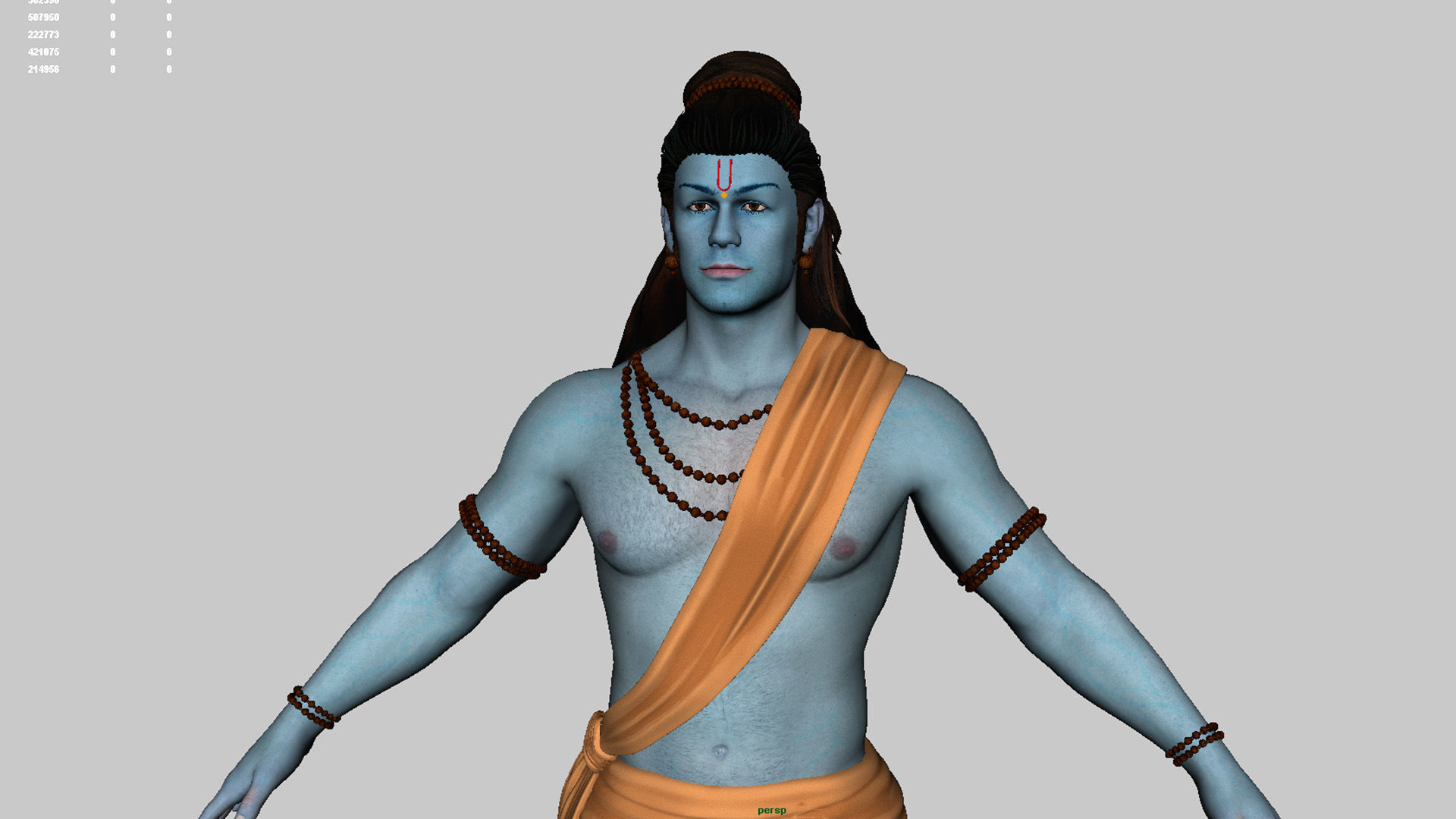 Lord ram t pose 3D model_10