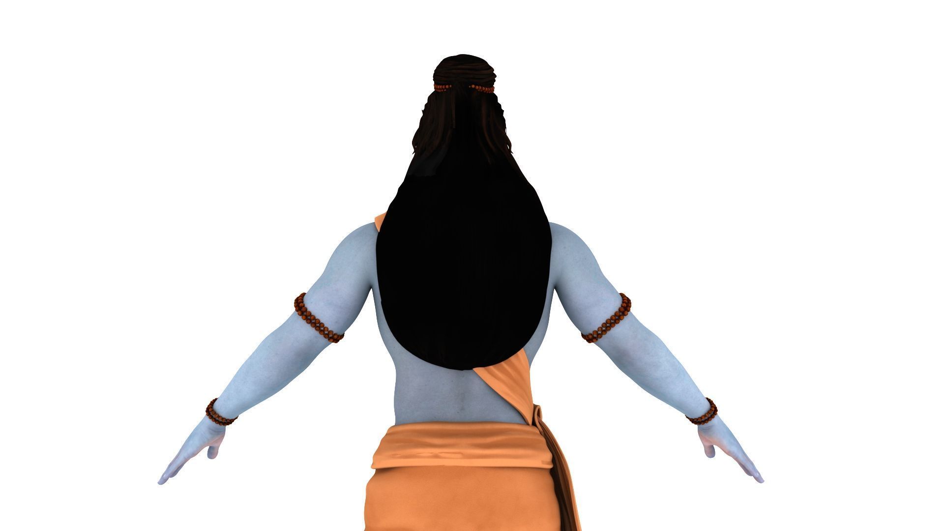 Lord ram t pose 3D model_16
