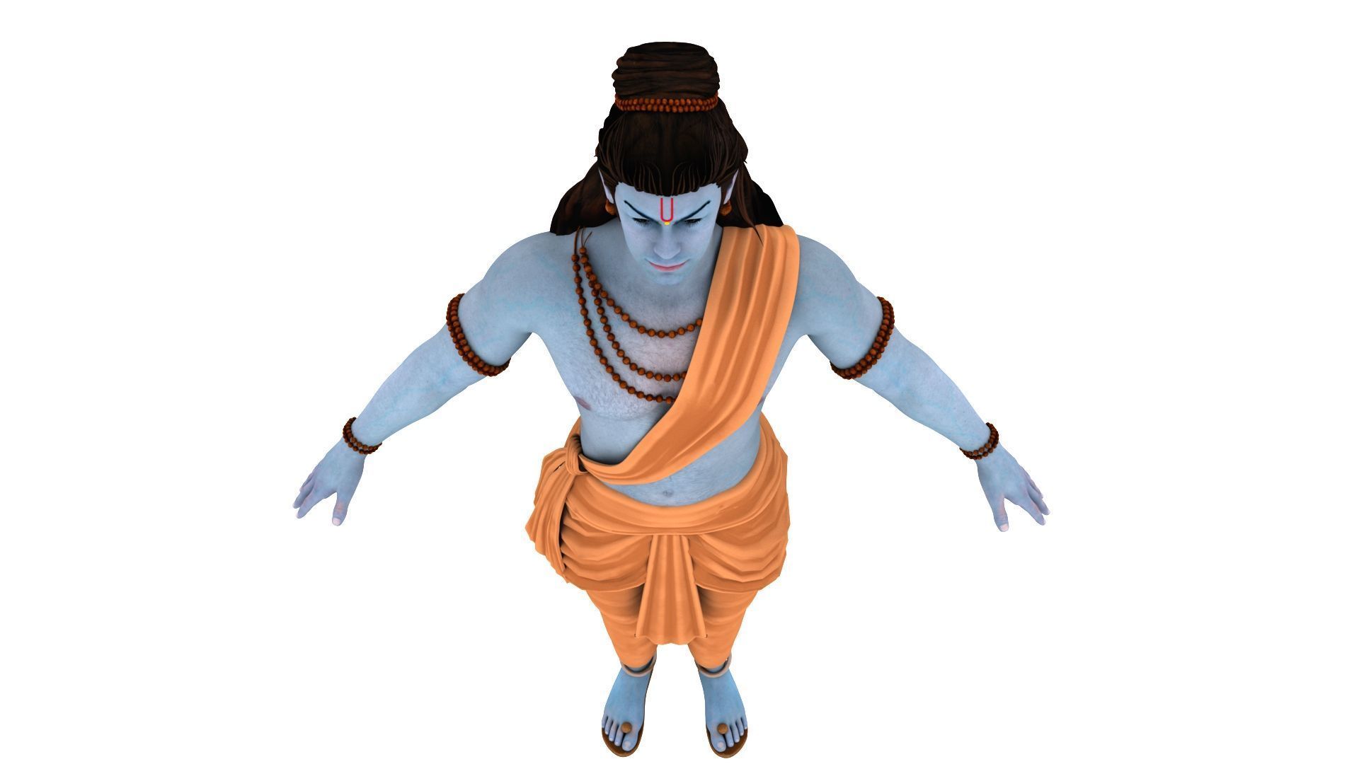 Lord ram t pose 3D model_4