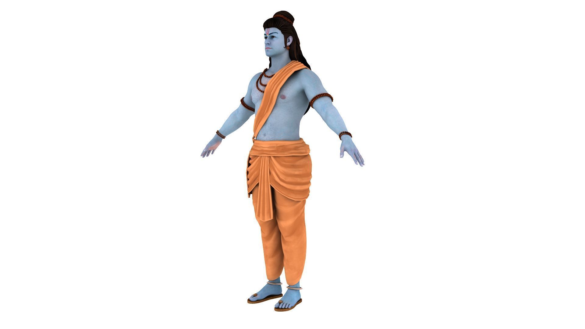 Lord ram t pose 3D model_19