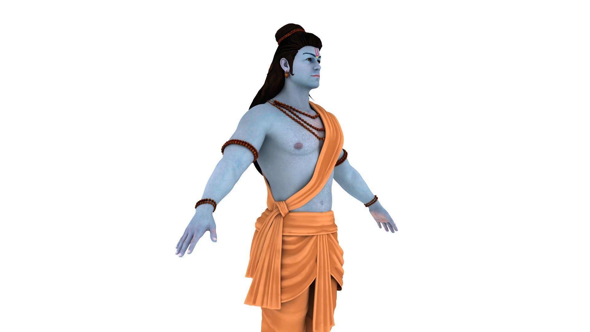 Lord ram t pose 3D model_18