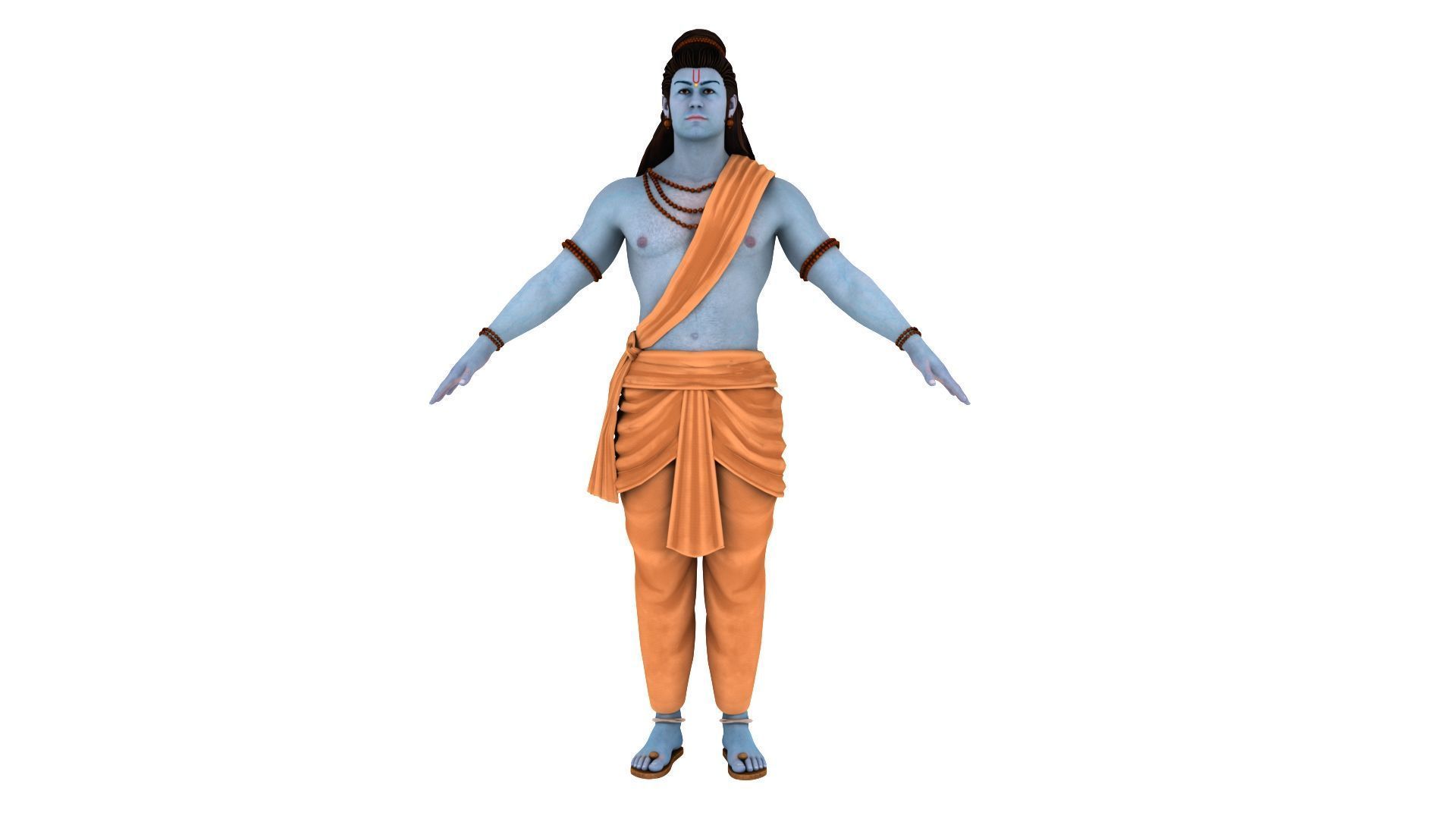 Lord ram t pose 3D model_20
