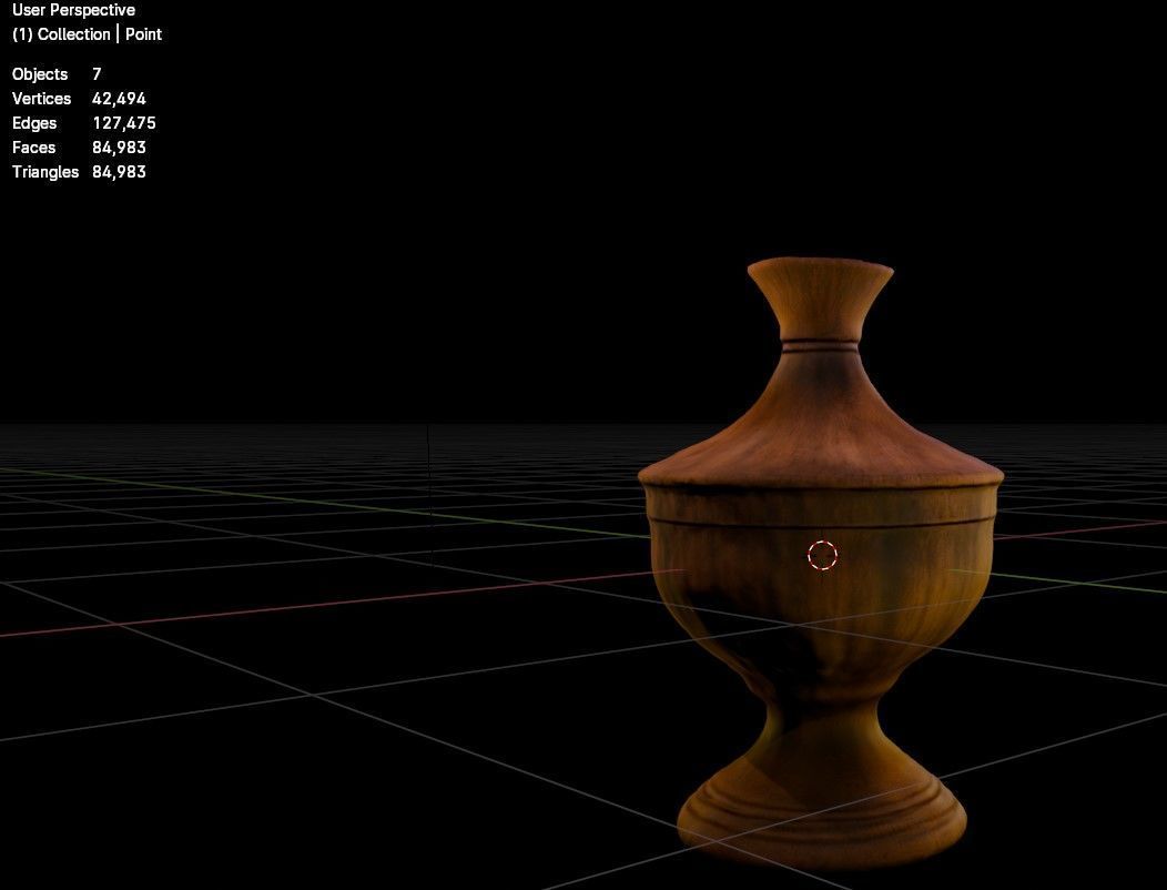 Incense Burner 1 Low-poly 3D model_5