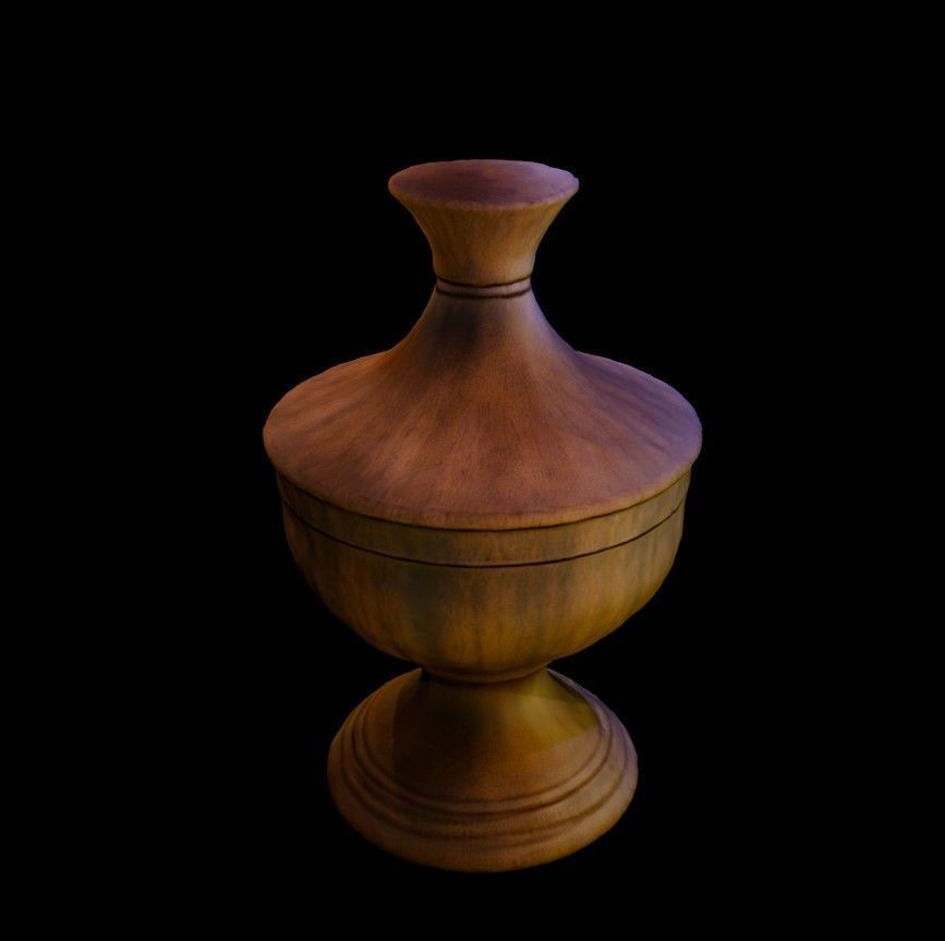 Incense Burner 1 Low-poly 3D model_2