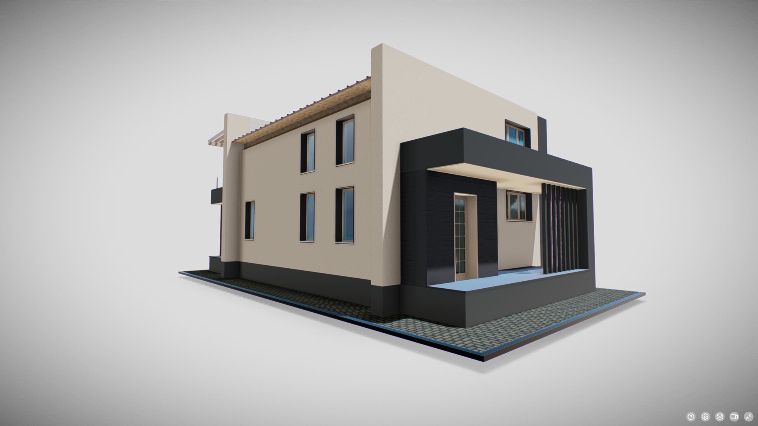 P0020 Residential House High-Tech 03 Low-poly 3D model_2