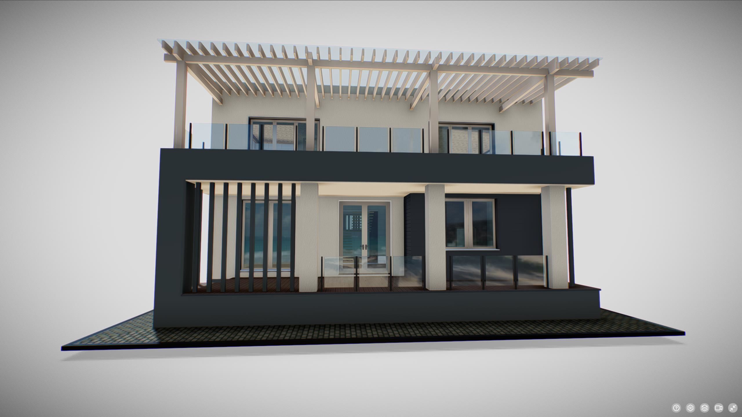 P0020 Residential House High-Tech 03 Low-poly 3D model_4