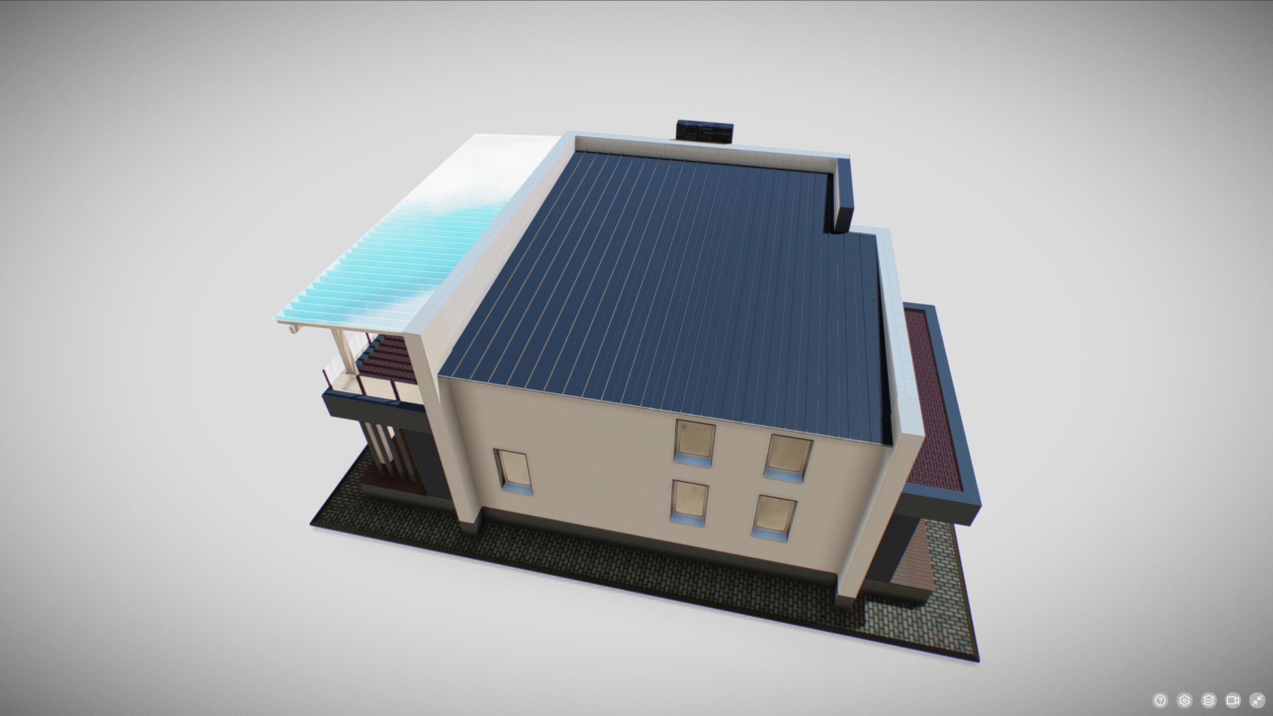P0020 Residential House High-Tech 03 Low-poly 3D model_7