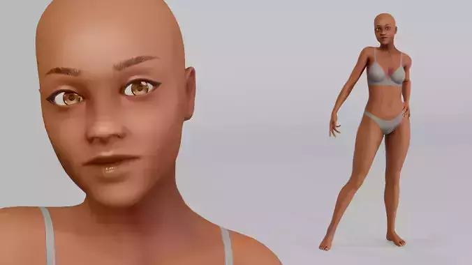 Stylized Female Base Mesh