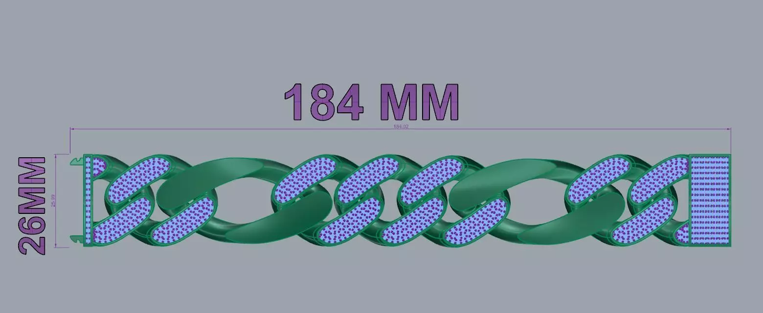 CUBAN CHAIN 3D print model_0