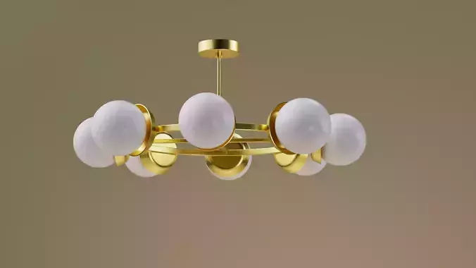 EZIO 54 inch ROUND GLOBE CHANDELIER 3D model