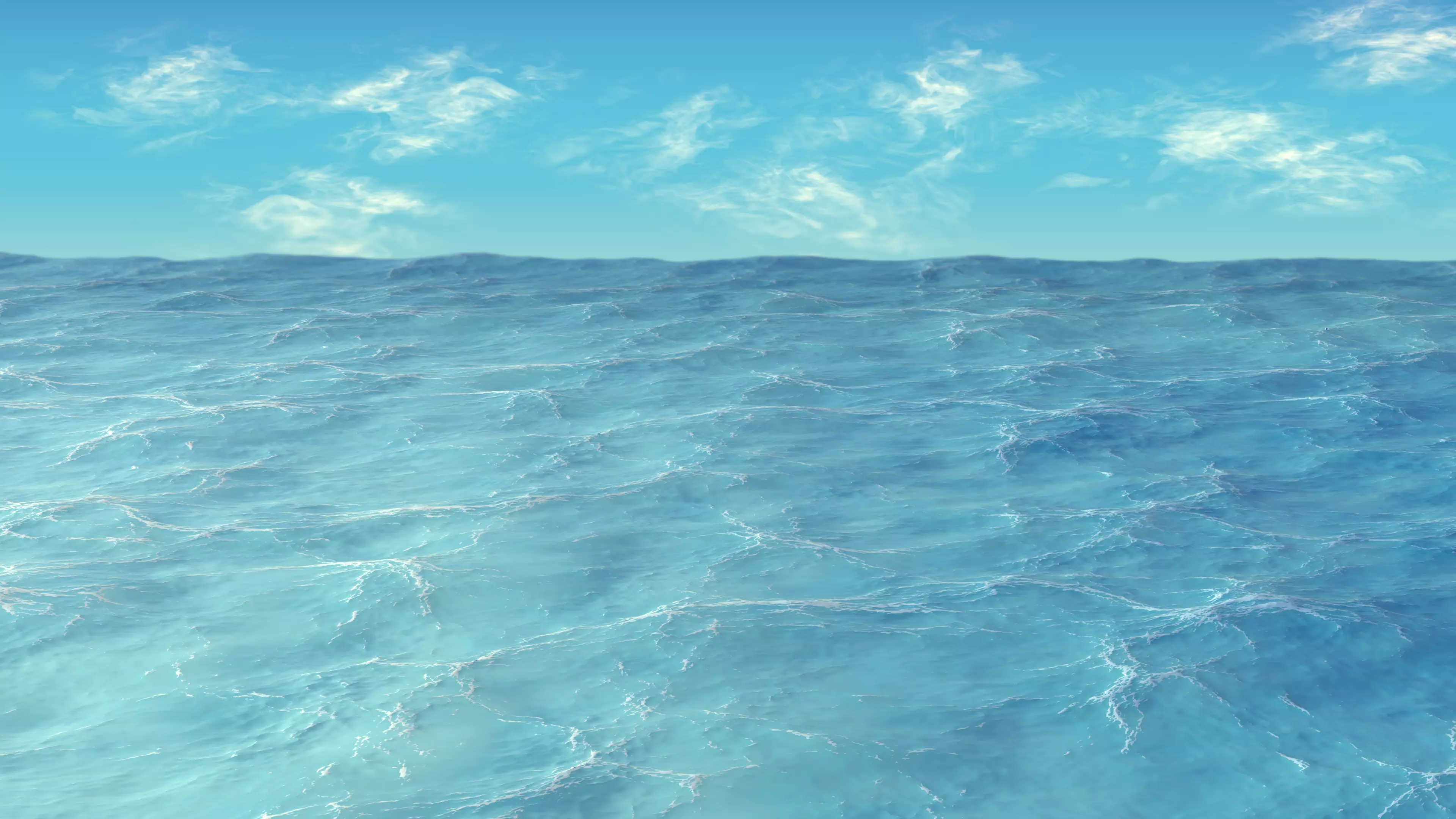 Looped Animated Ocean -- Blender Cycles 3D model_0