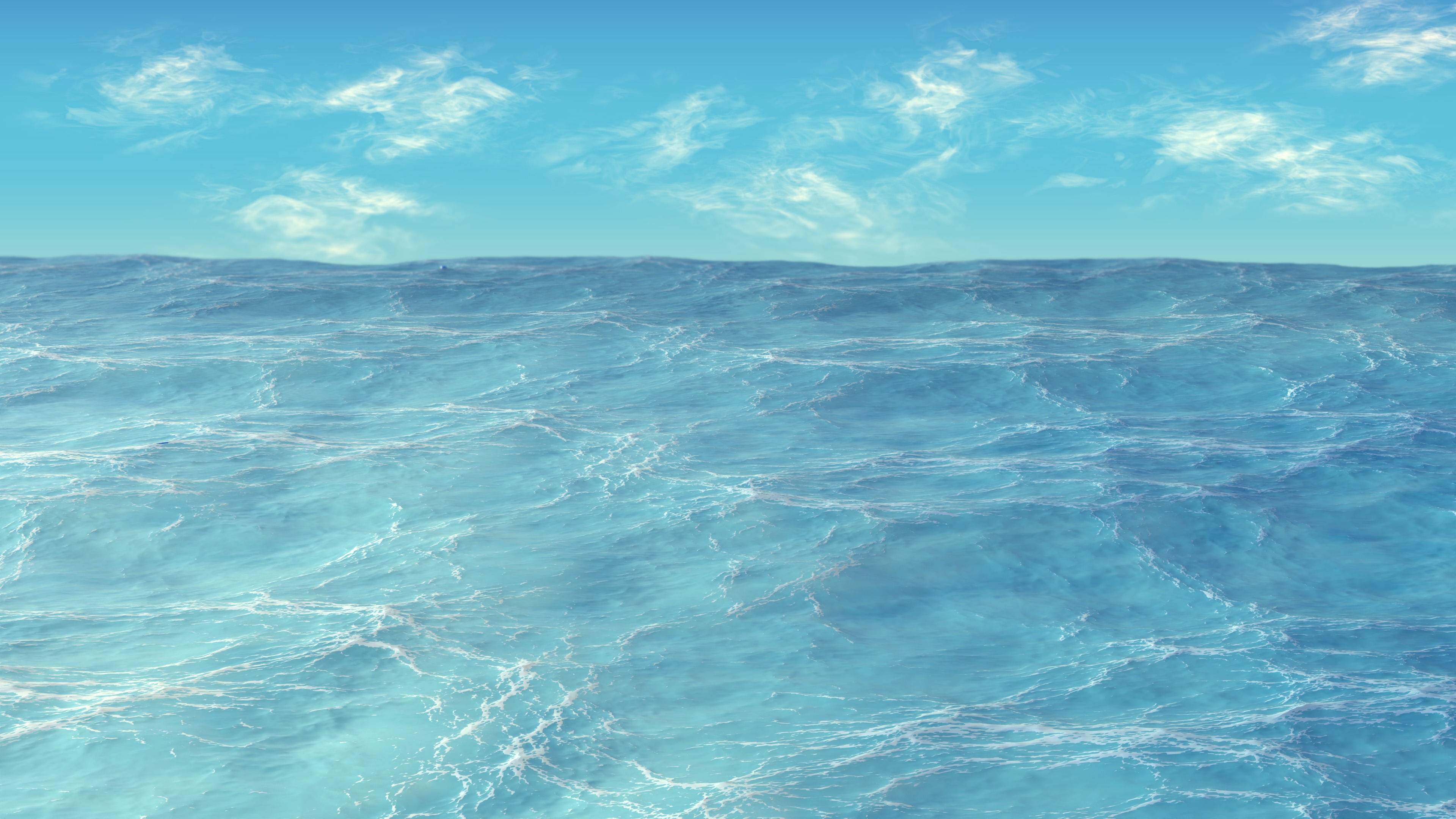 Looped Animated Ocean -- Blender Cycles 3D model_4