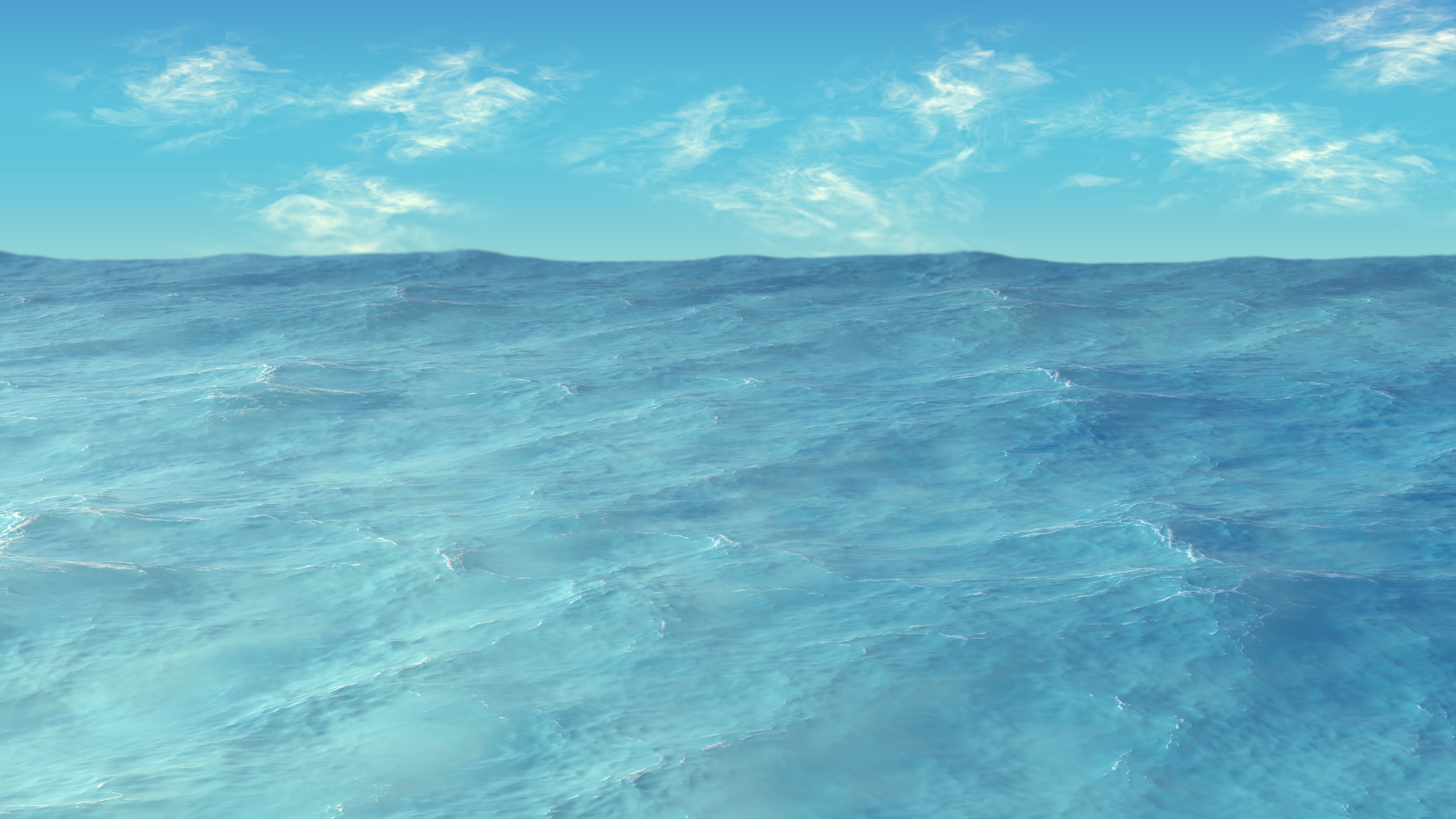 Looped Animated Ocean -- Blender Cycles 3D model_2