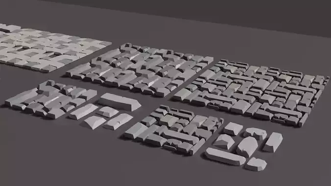 Stylised low poly Paved cobble stone Free low-poly 3D model