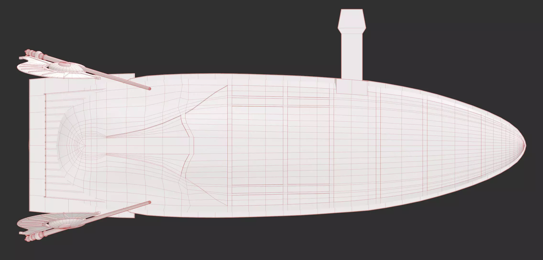 Desert Skiff Low-poly 3D model_4