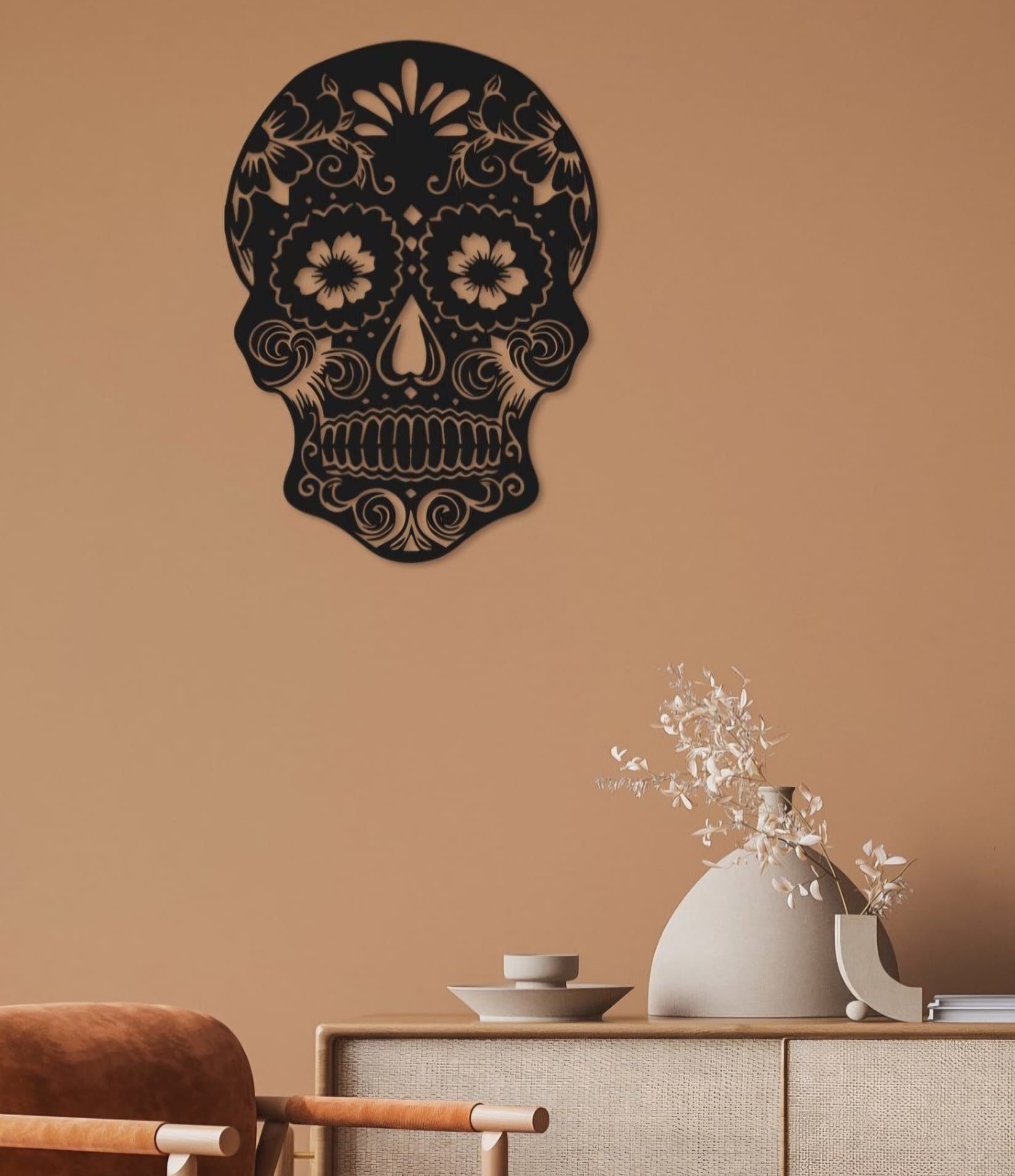 DAY OF THE DEAD SKULL Low-poly 3D model_2