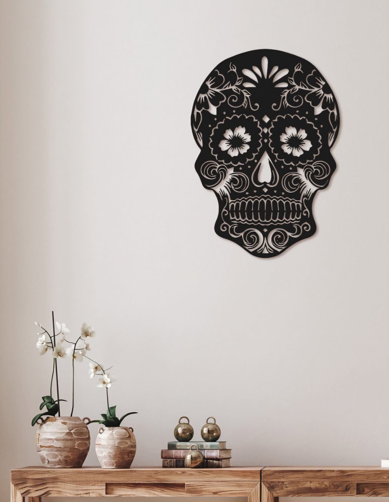 DAY OF THE DEAD SKULL Low-poly 3D model_1