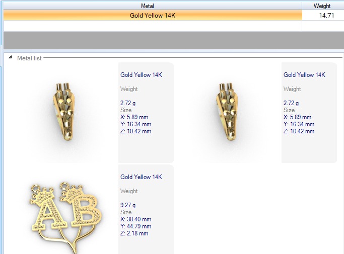 Alphabet Crown Diamond Pendant A and B 3D print model_11