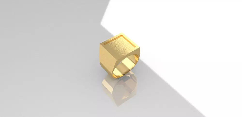 Square ring with 17x17mm - 10 different sizes 3D print model_0
