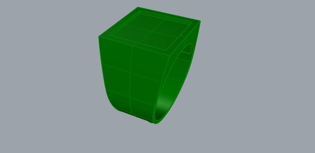 Square ring with 17x17mm - 10 different sizes 3D print model_3