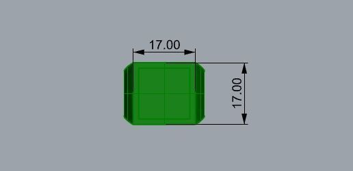 Square ring with 17x17mm - 10 different sizes 3D print model_4