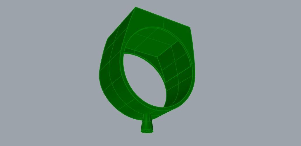 Square ring with 17x17mm - 10 different sizes 3D print model_2